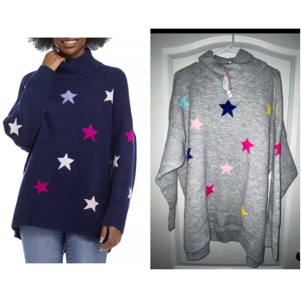 NWT CABANA by Crown & Ivy Oversized Sweater | Size M | Print Tunic